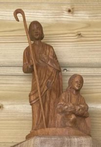 statue saint Joseph Marie et Jésus